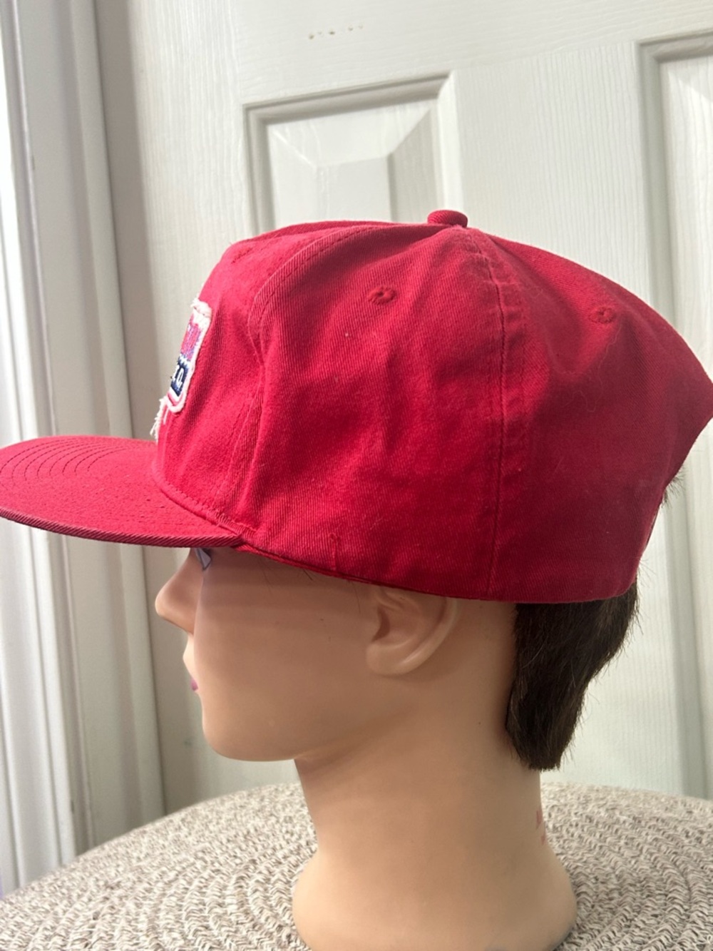 Bubba Gump Shrimp Co. Adult One Size Embroidered Distressed SnapBack Cap Red - Picture 3 of 6